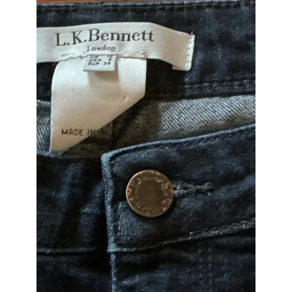 LK Bennett Skinny Dark Wash Denim Jeans Size 6 - Picture 5 of 10